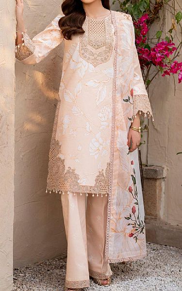 Alizeh Peach Lawn Suit | Pakistani Lawn Dress in USA- Image 1