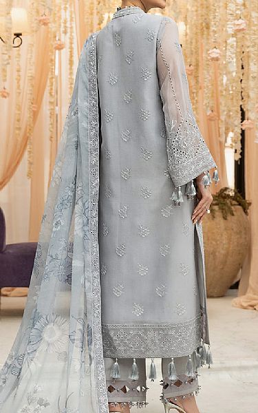 Alizeh Grey Chiffon Suit | Pakistani Embroidered Chiffon Dresses- Image 2