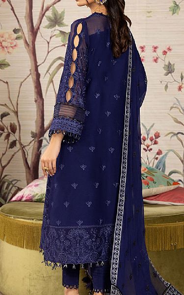 Alizeh Indigo Chiffon Suit | Pakistani Embroidered Chiffon Dresses- Image 2