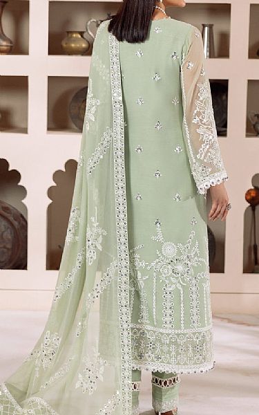Alizeh Pistachio Green Chiffon Suit | Pakistani Embroidered Chiffon Dresses- Image 2