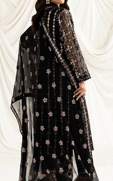 Alizeh Black Chiffon Suit | Pakistani Embroidered Chiffon Dresses- Image 2
