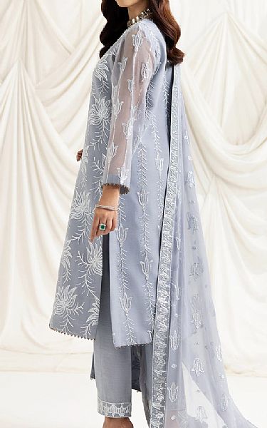 Alizeh Cadet Grey Chiffon Suit | Pakistani Embroidered Chiffon Dresses- Image 2