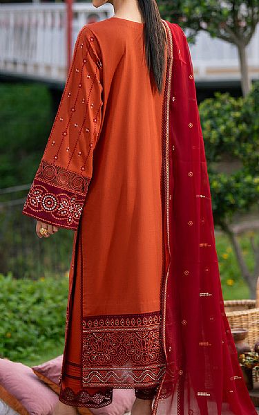Alizeh Rust Lawn Suit | Pakistani Lawn Dress in USA- Image 2