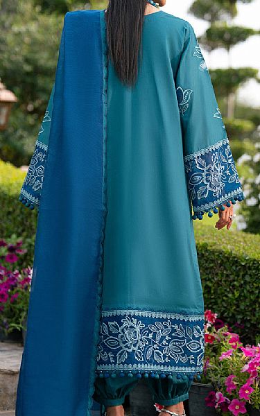 Alizeh Teal Lawn Suit | Pakistani Lawn Dress in USA- Image 2