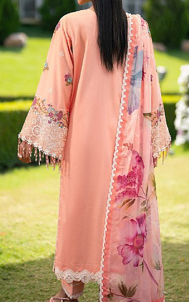 Alizeh Light Salmon Pink Lawn Suit | Pakistani Lawn Dress in USA- Image 2