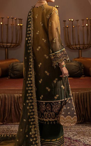 Alizeh Bronze/Lunar Green Chiffon Suit | Pakistani Embroidered Chiffon Dresses USA- Image 2