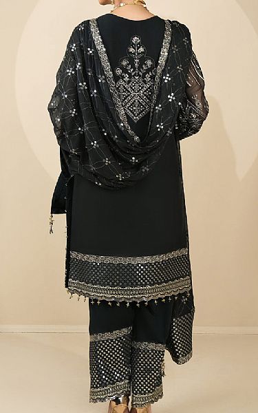 Alizeh Black Chiffon Suit | Pakistani Embroidered Chiffon Dresses- Image 2