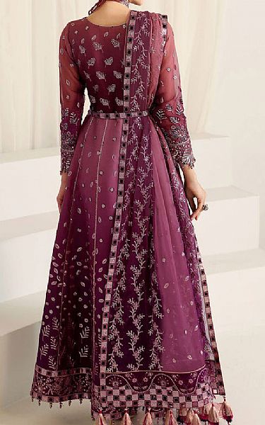 Alizeh Dusky Rose/Dark Raspberry Chiffon Suit | Pakistani Embroidered Chiffon Dresses USA- Image 2