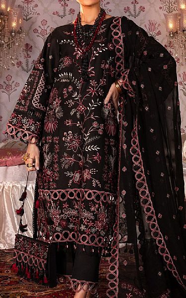Alizeh Black Lawn Suit | Pakistani Lawn Suits- Image 1
