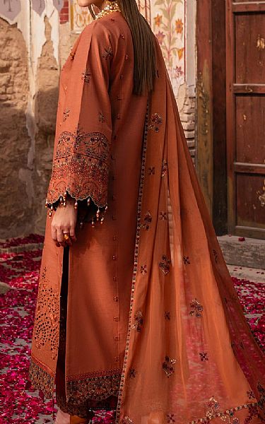 Alizeh Rust Lawn Suit | Pakistani Lawn Suits- Image 2