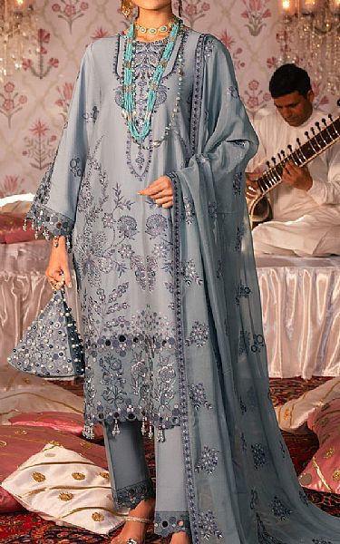 Alizeh Oslo Grey Lawn Suit | Pakistani Lawn Suits- Image 1