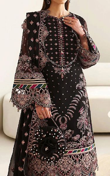 Alizeh Black Chiffon Suit | Pakistani Embroidered Chiffon Dresses USA- Image 3