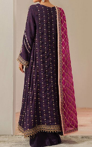 Alizeh Purple Taupe Chiffon Suit | Pakistani Embroidered Chiffon Dresses USA- Image 2