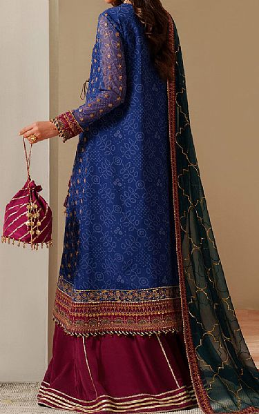 Alizeh Blue Chiffon Suit | Pakistani Embroidered Chiffon Dresses USA- Image 2