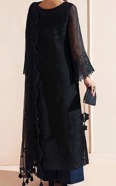 Alizeh Black Chiffon Suit | Pakistani Embroidered Chiffon Dresses USA- Image 2