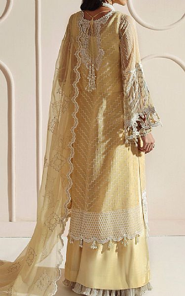 Alizeh Cream/Off White Chiffon Suit | Pakistani Embroidered Chiffon Dresses USA- Image 2
