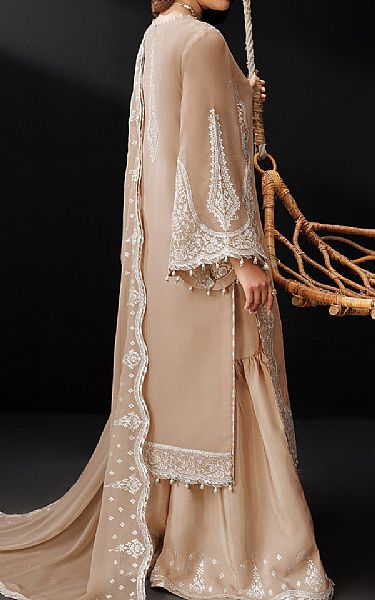 Alizeh Beige Chiffon Suit | Pakistani Embroidered Chiffon Dresses USA- Image 2