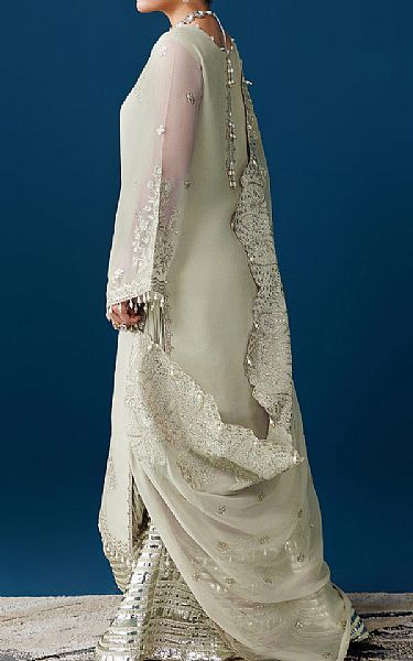 Alizeh Light Grey Chiffon Suit | Pakistani Embroidered Chiffon Dresses USA- Image 2