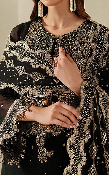 Alizeh Black Chiffon Suit | Pakistani Embroidered Chiffon Dresses USA- Image 3