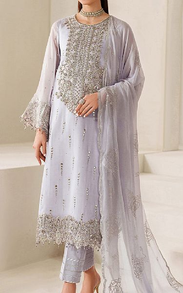 Alizeh Lavender Chiffon Suit | Pakistani Embroidered Chiffon Dresses USA- Image 1