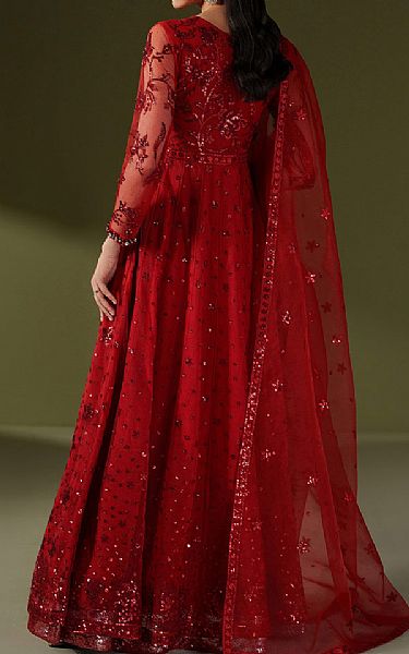 Alizeh Cornell Red Net Suit | Pakistani Embroidered Chiffon Dresses USA- Image 2