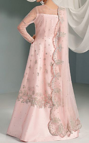 Alizeh Pale Pink Net Suit | Pakistani Embroidered Chiffon Dresses USA- Image 2