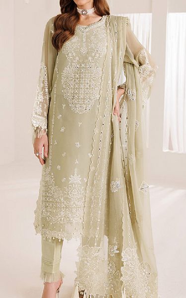 Alizeh Beige Chiffon Suit | Pakistani Embroidered Chiffon Dresses USA- Image 1