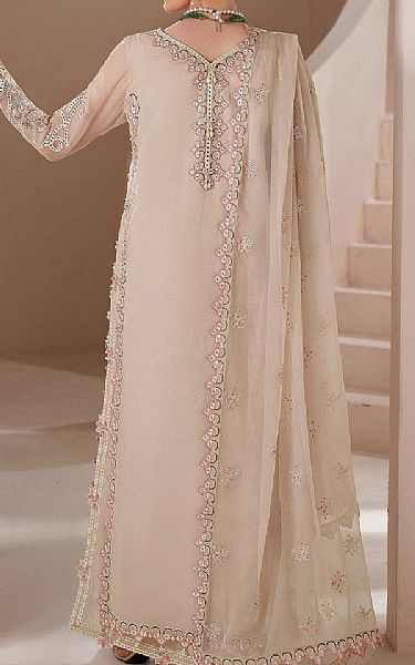 Alizeh Beige Chiffon Suit | Pakistani Embroidered Chiffon Dresses USA- Image 2
