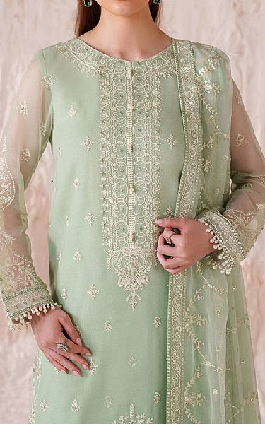 Alizeh Mint Chiffon Suit | Pakistani Embroidered Chiffon Dresses USA- Image 3