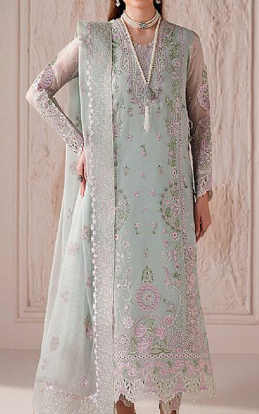 Alizeh Light Blue Chiffon Suit | Pakistani Embroidered Chiffon Dresses USA- Image 1