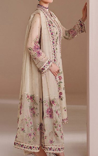 Alizeh Beige Chiffon Suit | Pakistani Embroidered Chiffon Dresses USA- Image 3