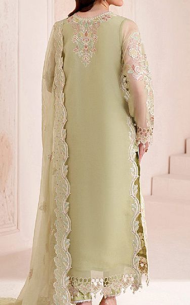 Alizeh Light Olive Chiffon Suit | Pakistani Embroidered Chiffon Dresses USA- Image 2
