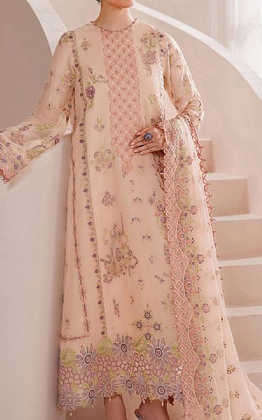 Alizeh Ivory Chiffon Suit | Pakistani Embroidered Chiffon Dresses USA- Image 1