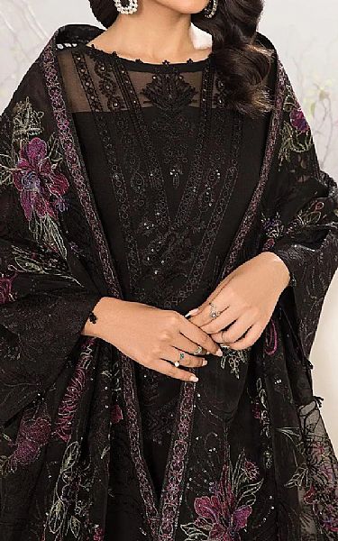 Alizeh Black Chiffon Suit | Pakistani Embroidered Chiffon Dresses USA- Image 3