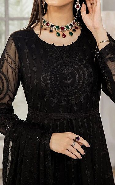 Alizeh Black Chiffon Suit | Pakistani Embroidered Chiffon Dresses USA- Image 3