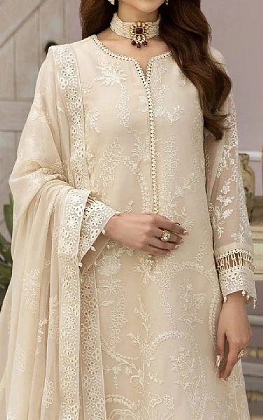 Alizeh Beige Chiffon Suit | Pakistani Embroidered Chiffon Dresses USA- Image 3