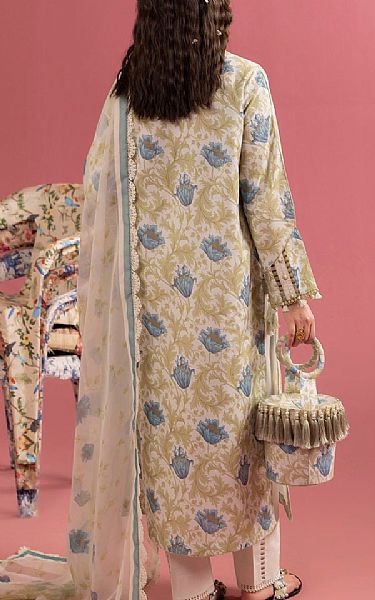 Alizeh Ivory/Dust Lawn Suit | Pakistani Lawn Suits- Image 2