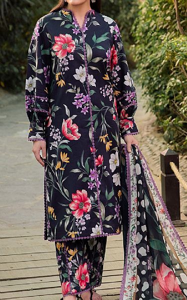 Alizeh Black Lawn Suit | Pakistani Lawn Suits- Image 1