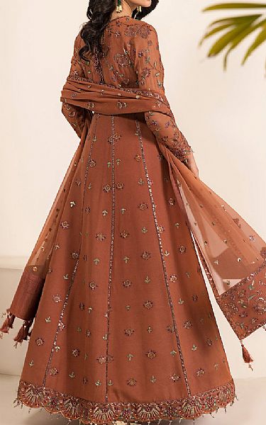 Alizeh Bronze Chiffon Suit | Pakistani Embroidered Chiffon Dresses- Image 2