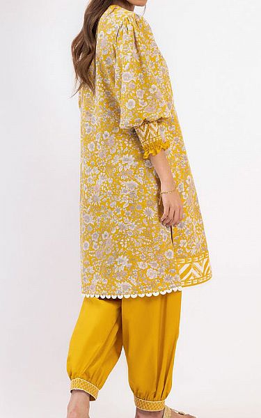 Alkaram Orange Lawn Kurti | Pakistani Dresses in USA- Image 2