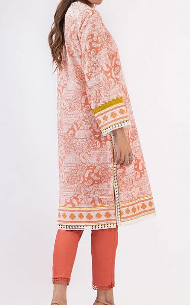 Alkaram Coral Lawn Kurti | Pakistani Dresses in USA- Image 2