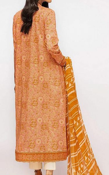 Alkaram Bright Orange Lawn Kurti | Pakistani Dresses in USA- Image 2