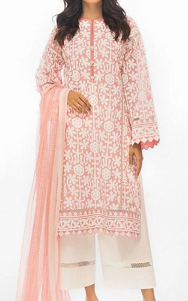 Alkaram Tea Pink Lawn Kurti | Pakistani Dresses in USA- Image 1