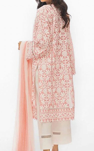 Alkaram Tea Pink Lawn Kurti | Pakistani Dresses in USA- Image 2