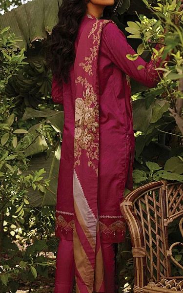 Alkaram Magenta Lawn Suit (2 Pcs) | Pakistani Dresses in USA- Image 2