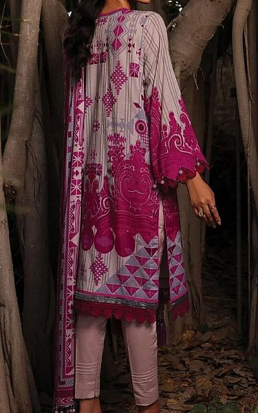 Alkaram Lilac/Magenta Lawn Suit (2 Pcs) | Pakistani Dresses in USA- Image 2
