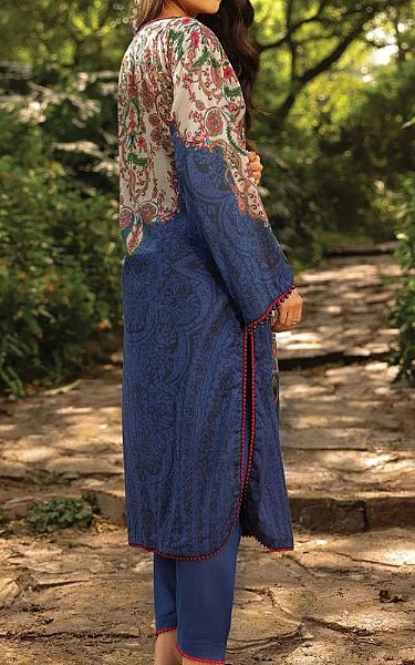 Alkaram Zinc Blue Lawn Suit (2 Pcs) | Pakistani Dresses in USA- Image 2
