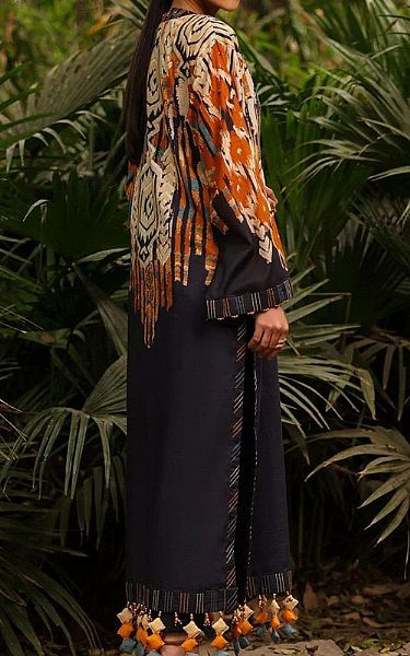 Alkaram Black Lawn Kurti | Pakistani Dresses in USA- Image 2