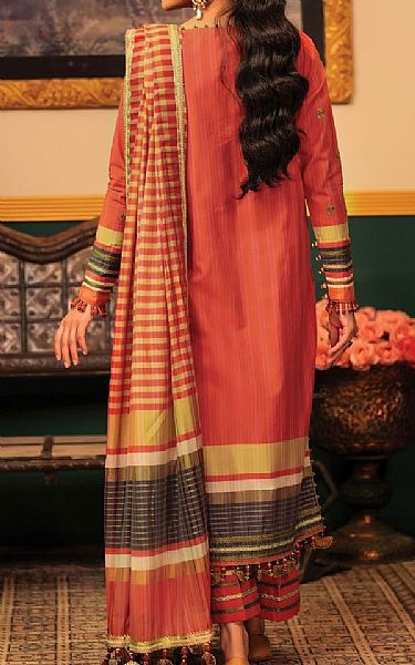 Alkaram Coral Yarn Dyed Suit | Pakistani Dresses in USA- Image 2