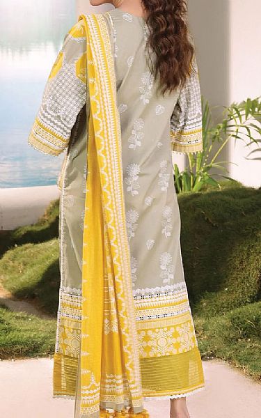 Alkaram Golden Yellow/Grey Cambric Suit | Pakistani Dresses in USA- Image 2